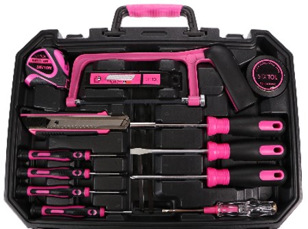 Sixtol SX3027 Sada nářadí Home Pink 128 svítilna